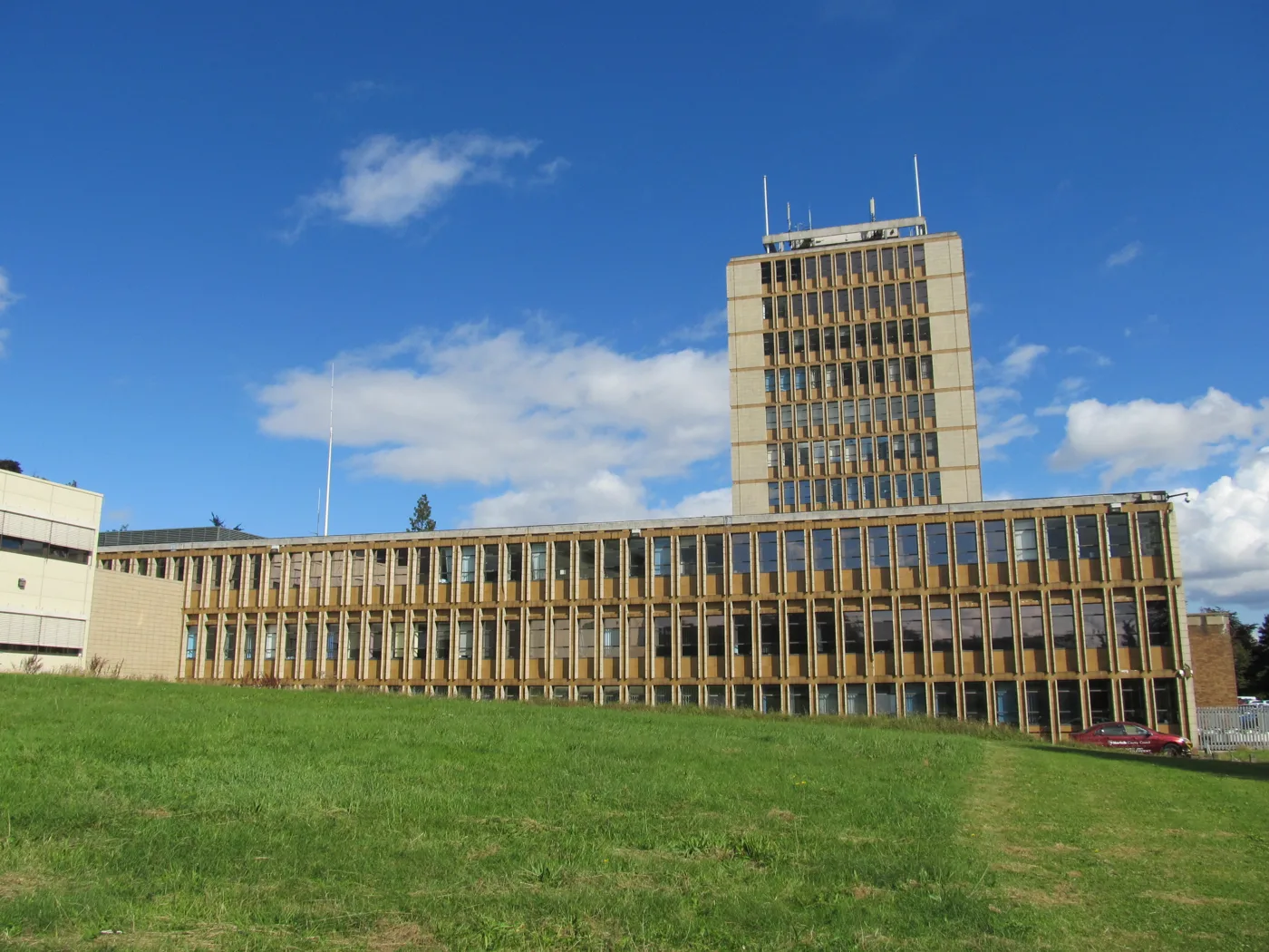 County Hall on Martineau Lane, Norwich, headquarters of Norfolk County Council