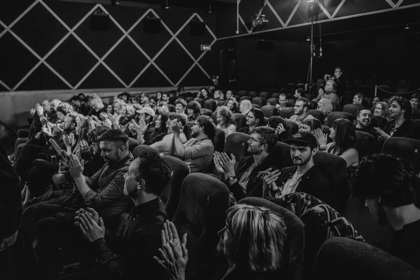 The audience applauding at the Norwich Film Festival Awards