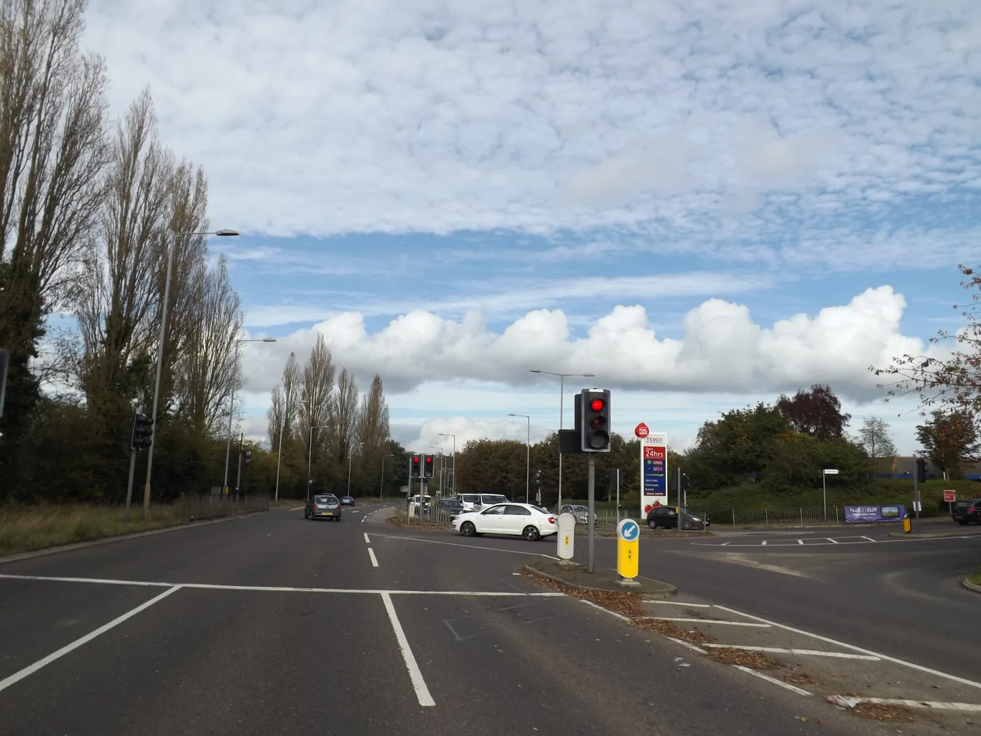 The A140 Ipswich Road at Keswick, by the Tesco Harford Bridge junction. The application site lies to the west of this road; the picture does not show the site as it is today.